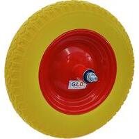 Ruota Carriola gialla antiforatura di Ricambio mozzo cm 15