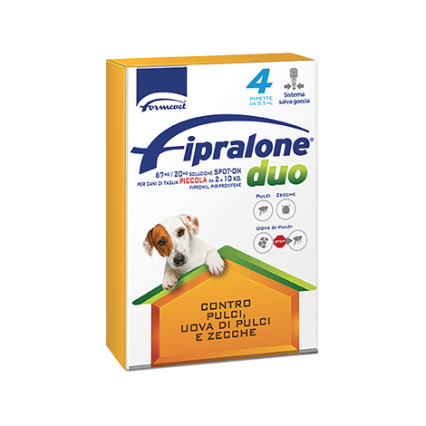 Antiparassitario  fipralone  duo  cane  formevet - Kg    2/10  cf=pipette  4