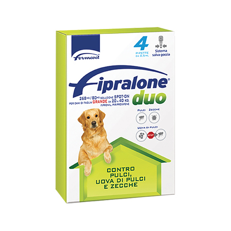 Antiparassitario  fipralone  duo  cane  formevet - Kg  20/40  cf=pipette  4