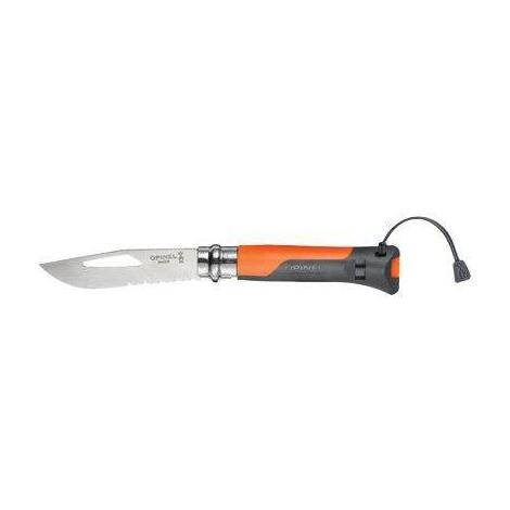 Coltello  opinel  08  outdoor - Mm  85  pp  arancione/grigio