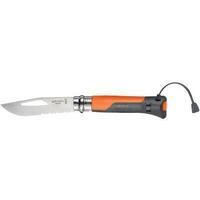 Coltello opinel 08 outdoor - Mm 85 pp arancione/grigio