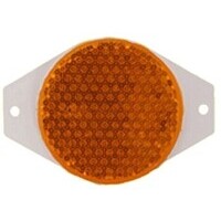 Catadiottro rotondo arancione 75 mm montaggio a vite