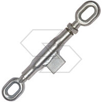 Manicotto completo con piastrino saldato tenditore con foro rotondo D.16X2