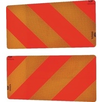 Coppia pannelli segnaletici in alluminio omologati Italia 564x282 mm