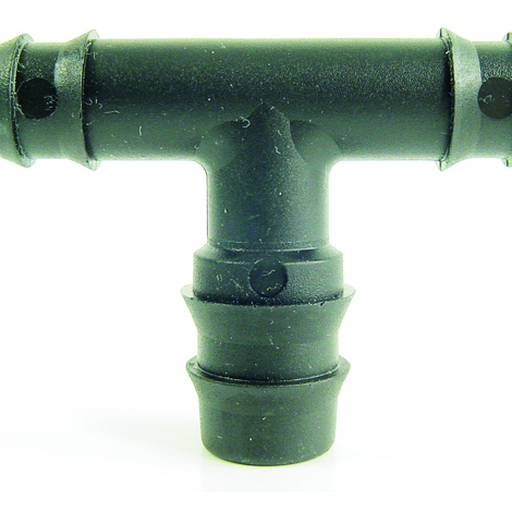 1 pz - tee 90 gradi - d. 16 x 16 x 16 mm - t - raccordo portagomma irrigazione