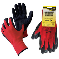 Guanto lattice rugoso nero hv hand/workit - Maglia pesante cotone rosso 11