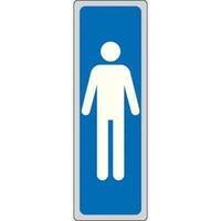 Targa segnaletica adesiva uomini - Vinile cm 15x5