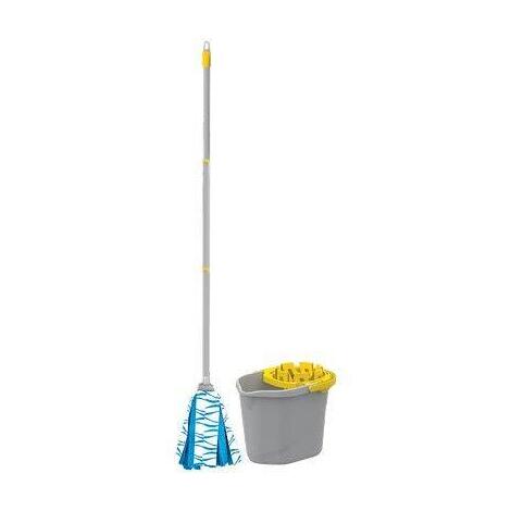 Secchio mop lava pavimento in set apex - Pp lt 12 + mop + manico cm 120