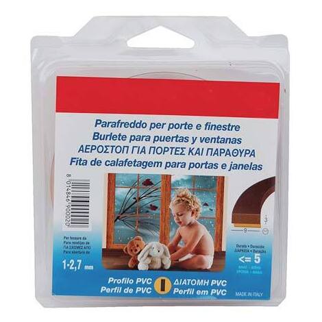 Parafreddo  geko  flex  profilo  i - Pvc  espanso  marrone  h.mm  9  mt  6