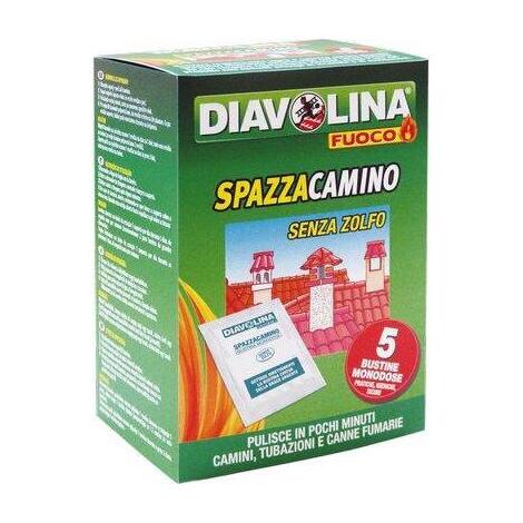 Antifuliggine spazzacamino bustine diavolina fuoco - Gr 50 cf=pz 5