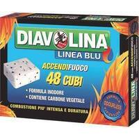 Accendifuoco lignite diavolina linea blu - Senza odori cubetti 48