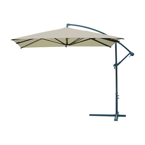 Ombrellone  acciaio  p.laterale  banana  domus - Poly  ecru  mt  3x3