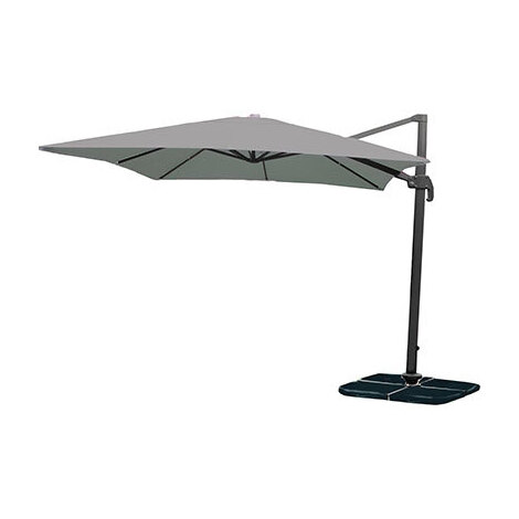 Ombrellone  acciaio  p.laterale  banana  domus - Poly  tortora  mt  3x3