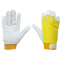 Tg 9 guanti da lavoro fiore dorso cotone con velcro antinfortunistica