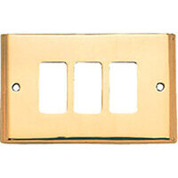 Placca coprifrutti cottali - Ottone posti 3 mm 125x74 magic/venus