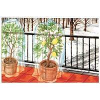 Telo antigelo tnt protezione piante tubolare stars - Bianco gr/mq 22 l.mt 10 d.cm 360