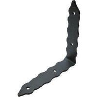 Angolare gazebo rinforzo piegato 90â° 376 - Acciaio verniciato grafite s.mm 5,5 mm 200x42