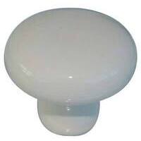 Pomolo ceramica metalstyle - Mm 30x25 fondo avorio neutro