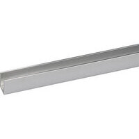 Profilo canalina singola arcansas - Allum argento lux s.mm 1,0 mm 10x10 h.cm 100