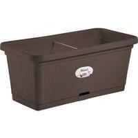 Cassetta + riserva + ruote natural stefanplast - Pp rattan moka cm 80x40 h.cm 34