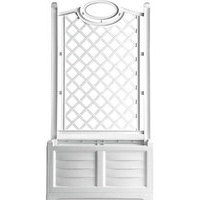 Fioriera + grigliato separe bama - Pp bianco cm 80x42,5 h.cm 150