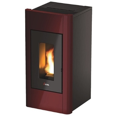 stufa a pellet sweet 3 rosso 6,5kw metallo rosso