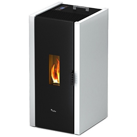 stufa a pellet free 6,5 kw metallo bianco