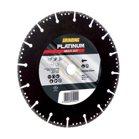 Disco  diamantato  platinum  multi  cut  grinding - Mm  115x22,2  h.mm  2,5