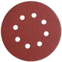 Disco abrasivo fibrato velcrato 8 fori imperial - Mm 125x22,2 grana 60 cf=pz 6