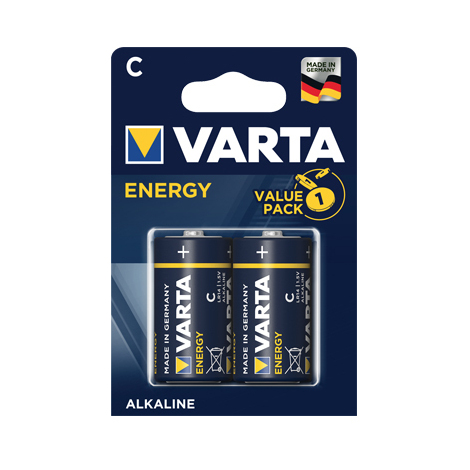 Varta Batterie Mezza Torcia 1.5 Volt Tipo C 1,5 Volt confezione 2