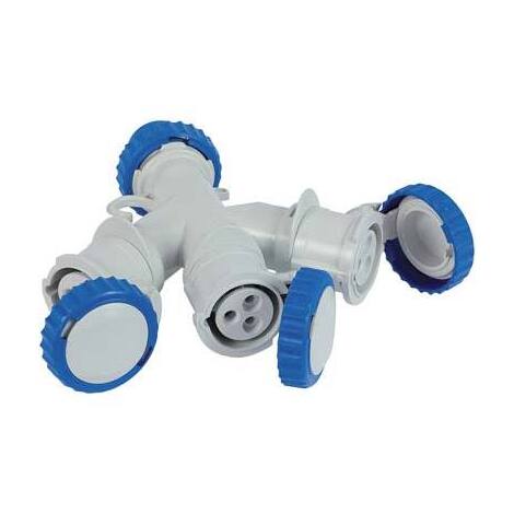 Adattatore  multiplo  spina  blu  >  presa  blu  fme - 2p+t  16a  ip44