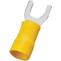 Terminale a forcella a stringere - Giallo x cavo mmq 4,0/6,0 foro mm 6,0 cf=pz 15
