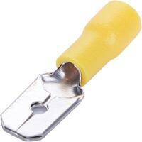 Terminale piatto maschio a stringere - Giallo x cavo mmq 4,0/6,0 mm 8,1 cf=pz 15