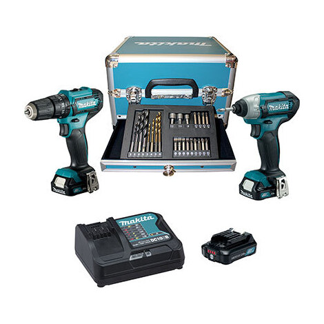 Trapano  avvit  batteria  kit  clx228sax2  makita - Hp333d  +td110d  volt  12x3  ah  2  +valigia  +  pz  24