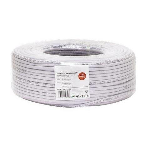 Cavo lan utp cat.5e - Rame/pvc grigio nfili 8 cf=mt 100