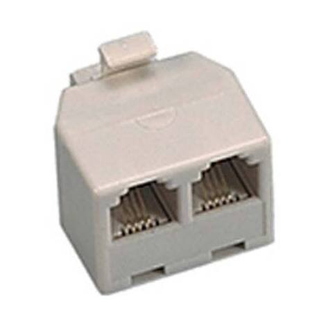 Adattatore  spina  plug  6/4  >  doppia  presa  fme