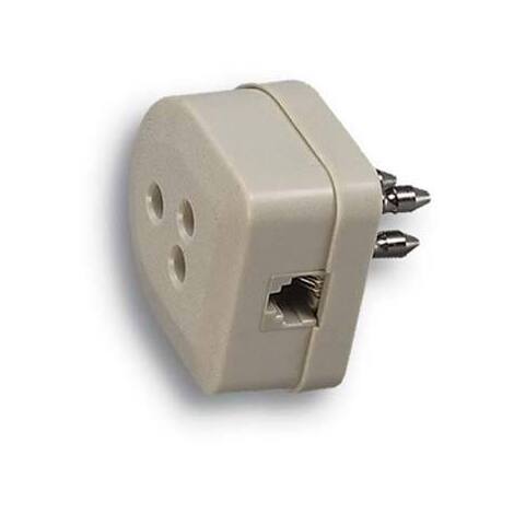 Presa  spina  tripolare  +  presa  plug  6/2  fme