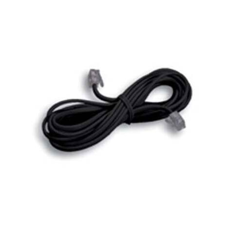 Prolunga  telefono  lineare  fme - Nero  2  plug  6/4  mt  3