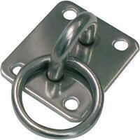 Cavallotto fisso tondo + anello 925i - Acciaio inox s.mm 8,0 mm 20x 21