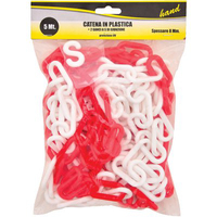 Catena segnaletica hand - Plt bianco/rosso d.mm 8 mt 5