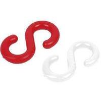 Gancio s x catena segnaletica hand - Plt bianco/rosso d.mm 8 cf=pz 2