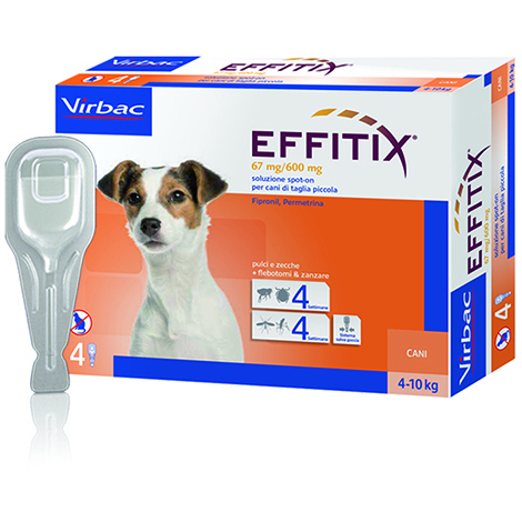 Effitix cane s 4 pipette 4-10 kg virbac antiparassitario