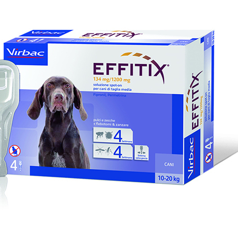 Effitix cane m 4 pipette 10-20kg virbac antiparassitario