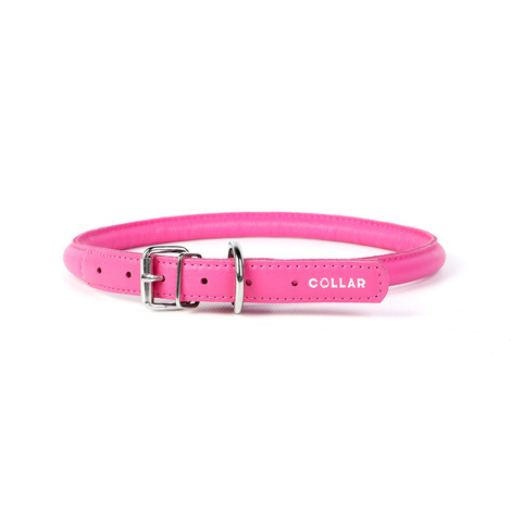 Collare soft 20-25cm rosa in pelle