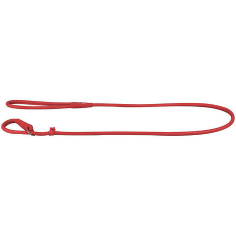 135 cm x 8 mm guinzaglio a strozzo con collare per cane cani rosso vero cuoio