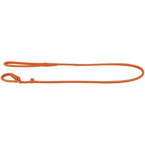 135 cm x 8 mm guinzaglio a strozzo con collare per cane cani arancio vero cuoio