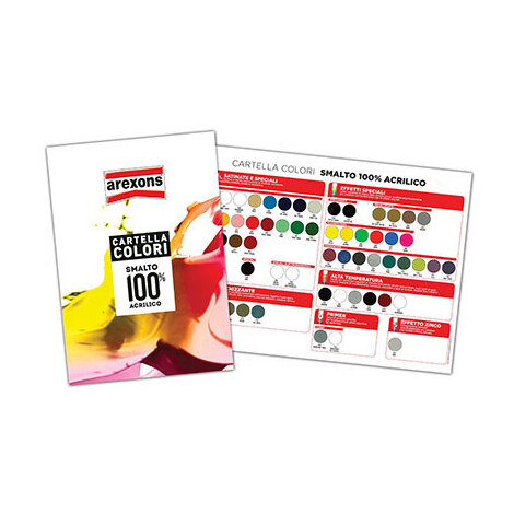 Cartella  colori  smalto  spray  100%  acrilico  arexons