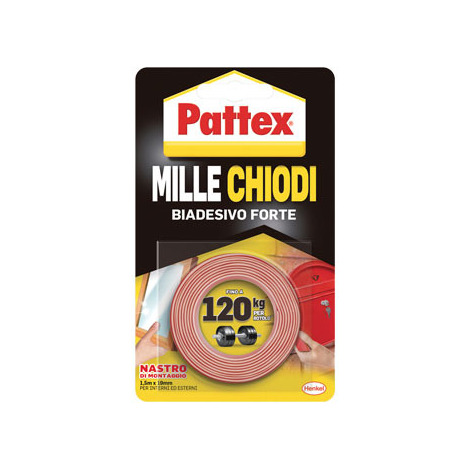 Nastro  biadesivo  pattex  millechiodi - H.mm  19  mt  1,5