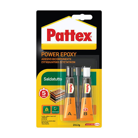 Pattex  power  epoxy  saldatutto - Tubetto  2xgr  12