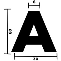 LETTERA A ADESIVA PER TARGHE